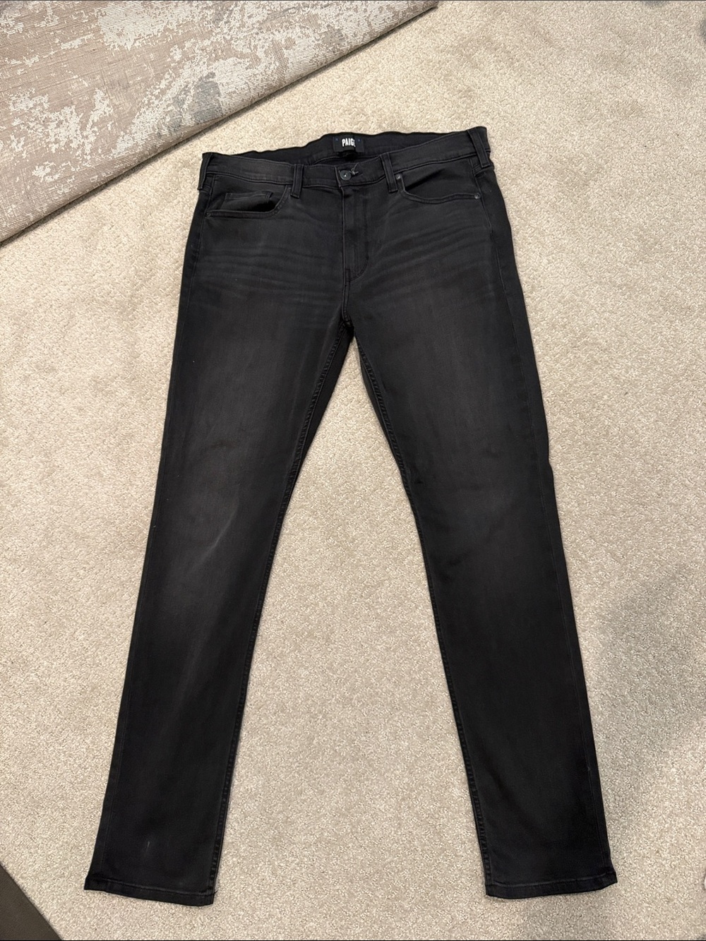 PAIGE Men's Black jeans Washed Black